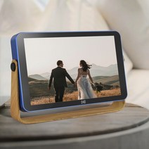 디지털액자 스마트 전자 액자 kodak 10인치 Wi-Fi 내장 배터리 16GB 있는, rwf-108h 블루, 우리 플러그