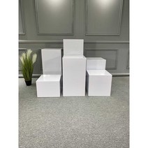 촬영용 사각 전시 스툴 쇼핑몰 의류 액세서리 화이트, 40x50x50cm