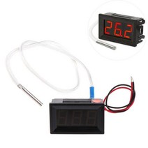 검전기 테스터기 XH-B310 12V LED 디지털 디스플레이 온도 측정기 K 타입 R06 스틱 열 전대 테스터, 01 빨간