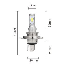 안개등 2Pcs 새로운 H4 LED 자동차 안개 전구 헤드 라이트 H11 9005 램프 20000LM 55W 80W 12V, 01 12000K Ice Blue_10 H16 (JP)