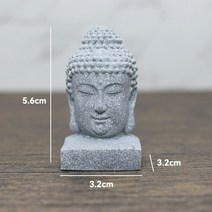 불교용품 작은 불교 승려 티베트 불교 인형 부처님 돌 동상 정원 자동차 장식 명상 홈 수족관 장식, 01 1
