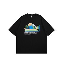 빈티지 레트로 이미지 포인트 스타일리쉬 야외피크닉 캠핑 간지캠퍼 감성캠퍼 반팔 티셔츠