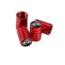 타이어 밸브캡 금속 합금 자동차 휠 타이어 밸브 스템 캡 4 개 기아 씨드 스포티지 리오 K5 옵티마 세라토, 03 A red