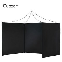 자바라천막 주차장캐노피 접이식천막QUASAR 3x3m(10x10Ft) 접이식 천막 Pergola 구조 전망대 캐노피 텐트, 06 black side walls