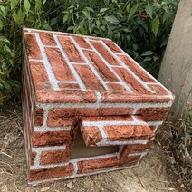 야외 대형견 큰개 진돗개 강아지 판넬 난방 조립식 개집 실외 플라스틱 보온 강아지집 001 DIY 수제 애완, 주황색 벽돌 사각형 구멍(_대형(4~6마리) 고양이
