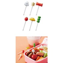 도시락 꾸미기 파티 과일 장식 꽂이 6P 간식메이커 데코 주방용 체험활동 피크닉 소풍