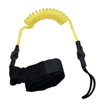 Royalways 4ft 5.5mm 코일 서핑 보드 리드 SUP Leg / Wirst Rope - Paddle Leash 및로드 리드-다목적 및 내구성-다양한 색상, 플라스틱, 옐로우