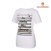 [올포유] [올포유] 여성 반팔 티셔츠 AWTRJ6152-100_G