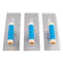 톱니 흙손 타일 파벽돌 시멘트 압착 미장공구 공사4T0.9ea