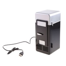 휴대용 미니 780ml 냉장고 USB 전원 자동차 음료 쿨러 홈 데스크탑 보트 여행 화장품 냉장고 다목적 가전 제품, 2.Black