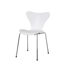 미드센추리 의자 세븐체어 1인용 디자인 등받이 예쁜 체어 인테리어 북유럽 카페, 화이트