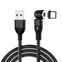 더조은셀러 자석 고속 충전케이블 C타입 8 5 핀 USB 마그네틱 패브릭 회전형 마크스피드, 2m