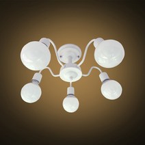 주노조명 킹5등 LED등기구 거실등 조명, 화이트