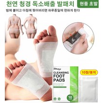 발바닥 패치 천연 청결 디톡스 발패치 발바닥패치 독소 패치 10개/가방, 독소 제거 천연 발패치 (10개/박스)*2박스