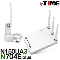 EFM ipTIME N704E plus 유무선공유기, N704Eplus+N150UA3