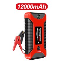 차도리 점프스타터 12v 24v 22000mAh 자동차 점프 스타터 보조베터리 12V 휴대용 배터리 부스터 충전기 시, 03 12000mah