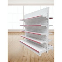 약국 진열대 편의점 선반 마트 가판대 철제 과자 팬트리 화장품 진열장, 양면 5단 서브 선반