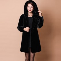 여성 여자 중기장 캐시미어 빅사이즈 FurFree 양모 퍼프리 에코퍼 페이크퍼 코트 겨울반코트 후드 여우
