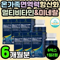 식약처 인증 멀티 복합 종합 비타민 B1 B2 B6 C D 나이아신 비오틴 셀렌 크롬 아연 엽산 판토텐산 칼슘 미네랄 무기질 남자 여자 성인 남성 여성 50대 60대 영양제 추천