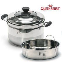 퀸센스 스텐 인덕션 찜 냄비 22cm 스팀 쿠커, 퀸센스 인덕션 찜 스팀쿠커 24cm