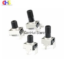 가변 저항RV09 수직 수평 12.5mm 샤프트 10 개 1K 2K 5K 1M 0932 조정 가능 저항 9 유형 3 핀 씰 전위차계, 13 B50K Horizontal 20mm