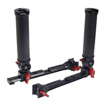 탄소 섬유 접이식 핸드 헬드 짐벌 그립 듀얼 핸들 DJI Ronin RS3 Pro 안정기용 퀵 릴리스 나토 레일 클램프, 중국_듀얼 핸들