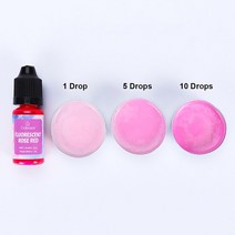 비누만들기 비누키트재미를 위한 10ML 수지 안료 양초 비누 DIY UV 에폭시 금형 쥬얼리 제작 용품 공예품, 22 Fluorescent Rose Red