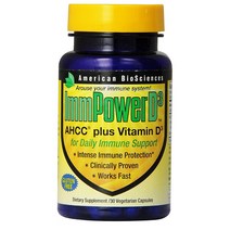 아메리칸 바이오사이언스 ImmPowerD3 AHCC 영양제 - 비타민D3 함유 30베지캡슐
