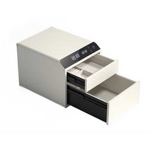 개인용 비상금 금고 프라이빗 서류보관함 소형금고, 오렌지2단 지문 + WiFi 스마트컨트롤