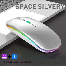 무선마우스 블루투스 충전식 무선 마우스 2.4G USB LED PC 전화 애플 맥북 샤오미 삼성 화웨이 레노버 노트북 태블릿, [06] Dual Mode