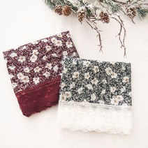 [에디트537] 매너손수건 가을손수건 꽃무늬손수건 에티켓손수건 앞치마손수건