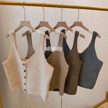 니트 뷔스티에탑 크롭 니트 조끼 올리졸리GS671