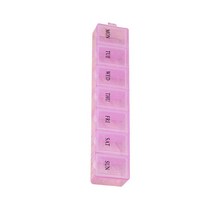 Rinhoo Weekly Pill Organizer 7 Day Pill Box Case Letters Design Large Compartments Tablet Container, type2