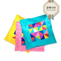예원콜렉션 공단 조각보 방석 커버, 공단 조각보 방석 커버 하늘