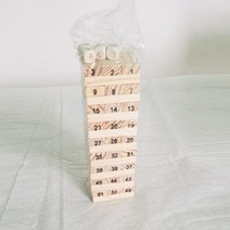 우드블럭 쌓기놀이 보드게임 어린이 MT 캠핑 술자리 놀거리 목재 원목 1SET