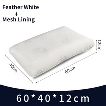 계절 목주름 원형경추 예방베게 편안한숙면 메모리폼, 깃털 흰색, 60x40x11cm, 협력사