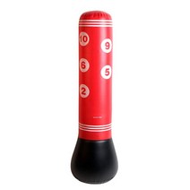 스포뱅크 에어 펀칭백 펀치백 스트레스해소 다이어트 펌프포함, 레드&블랙
