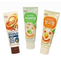 복음자리 바로짜먹는 잼 3종(호두바닐라 스프레드 +망고잼 +사과버터잼) 빵위에/요거트 토핑으로/바게뜨/식빵/간식/간편하게/튜브형/휴대용이, 상세설명
