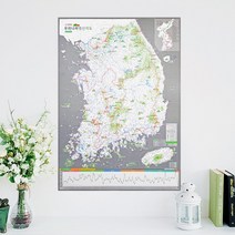 우리나라 3000 명산지도 + 핀스티커 - 한국100대명산 백두대간 트래킹 등산지도 대한민국 지도[소무나], 상세페이지 참조