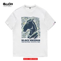 시밀러룩 BoJack Horseman유럽미국 애니메이션 마 난보 잭 동일타입 반팔 T셔츠남성 여름 커플옷 유행브랜드