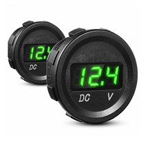 DC 12V LED 디스플레이 Voltmeter 보트 해양 차량 바이크 오토바이 트럭 ATV UTV 자동차 차량용 캠핑카 캐, 03 1PC Green
