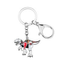 Enamel Alloy Tyrannosaurus Rex Keychain Dinosaur Charms Novelty Gifts for Women Teen Girls Bag Walle