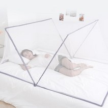 원터치모기장 접이식 폴딩 모기장텐트 1인용 슈퍼 싱글 더블 퀸 킹 침대 원룸 신생아 차박 캠핑