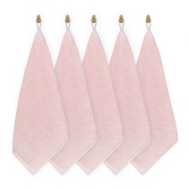 쥬련제작소 코마사 40수 고리수건 5장 세트, 핑크