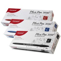 모나미 모나미 프러스펜 3000 수성 (블랙12개 블루12개 레드12개) 사무용 필기구 플러스펜