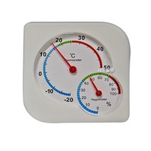 (플라스틱 온습도계 B타입 -화이트) 아날로그 벽걸이 탁상용 온도계 습도계 온도 습도 실내, 1개, 1개