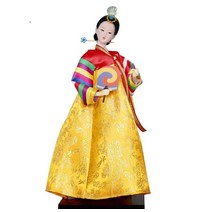 한복 반티 전통 수지 인형 30cm 홈 위한 절묘한 인형 민속 인형 조상 인형 예술