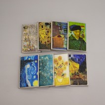 나빌레라 자개명함케이스_명화 명함꽂이 자개공예 스틸 명함집, 기다림-각인추가