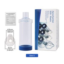 성인/청소년/소아용 천식 스페이서 흡입기 휴대용 네볼라이저 가정용 네볼라이저, Blue S
