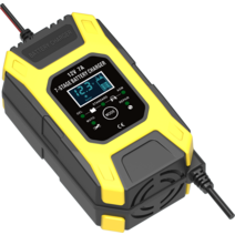 foxsur 12v 7a 7 단계 펄스 배터리 충전 딥 사이클 ef, 영국 플러그, 1개